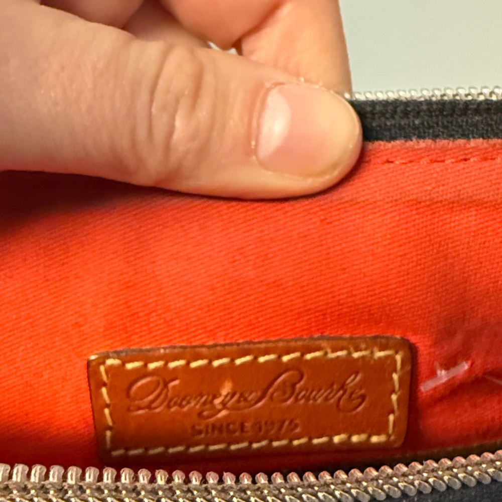 Dooney & Bourke Black Nylon Crossbody with Brown Leather Accents - Picture 5 of 6